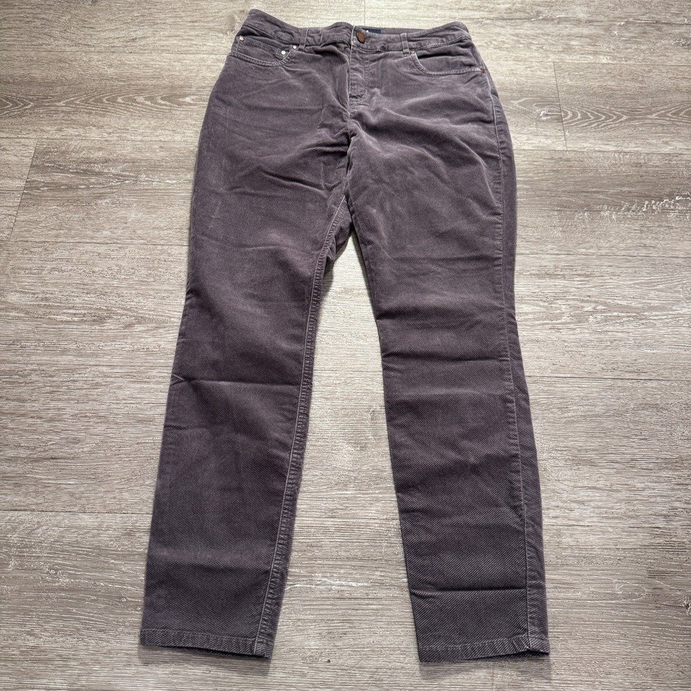 Boden Pants Womens 12 Brown Corduroy The Soho Skinny Cotton Lyocell Lounge 29x27